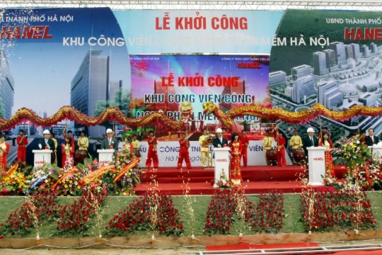 Khởi công khu công viên công nghệ phần mềm Hà Nội - Bước đột phá công nghệ của Hanel